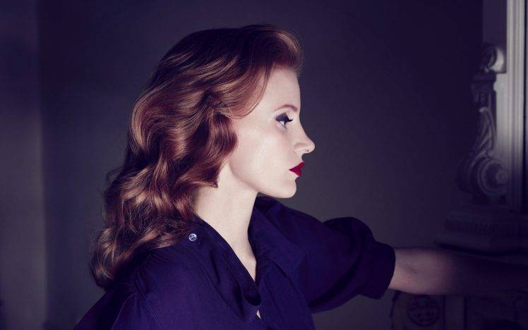 Jessica Chastain Redhead Profile Lipstick Women Actress Images, Photos, Reviews