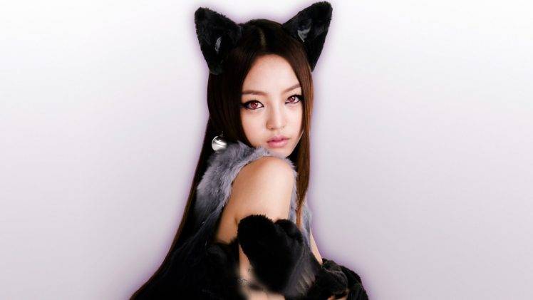 Kara, K pop, Cat Ears, Women, Asian, Korean HD Wallpaper Desktop Background