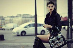 Paris, Fashion, Purses, Boots, Jacket, Women