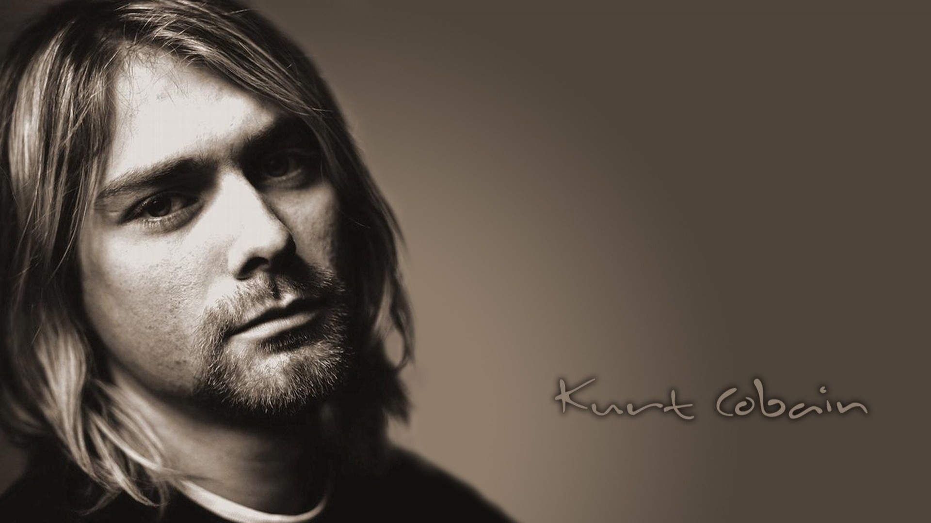 Kurt Cobain, Nirvana, Sepia Wallpaper