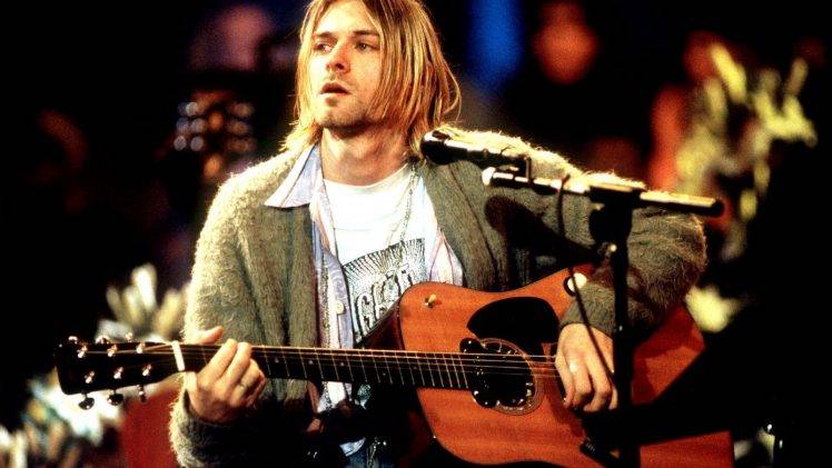 Kurt Cobain, Nirvana, MTV Unplugged HD Wallpaper Desktop Background