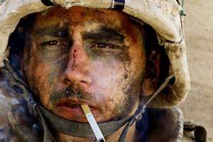 sad, War, Smoking