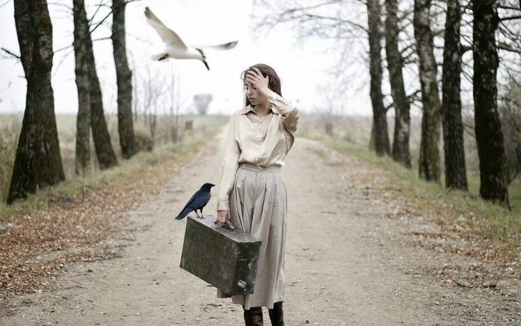 women, Brunette, Women Outdoors HD Wallpaper Desktop Background