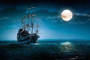 Hd Wallpapers, Ship, Sail Ship, Pirates, Phosphorescence
