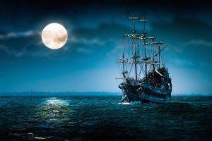 Wallpapers, Ship, Sail Ship, Pirates, Phosphorescence