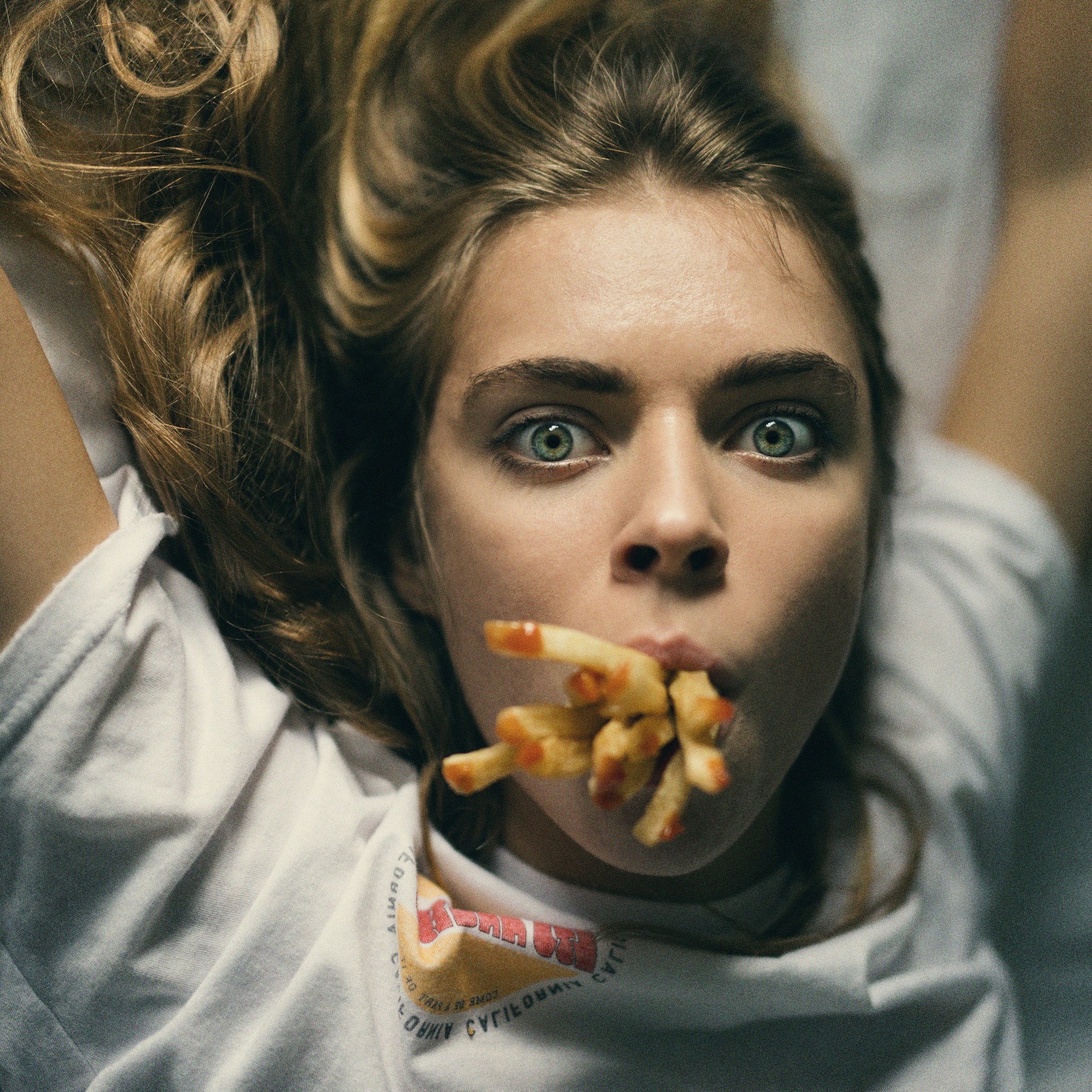 Fries, Face, Model, Women, Mouths, Cara Delevingne Wallpaper
