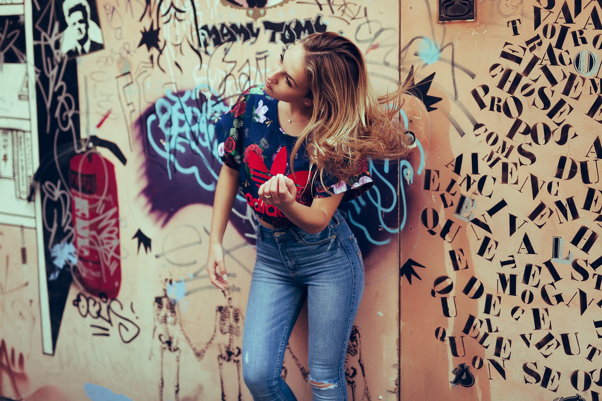 jeans, Women, Walls, Model Wallpaper