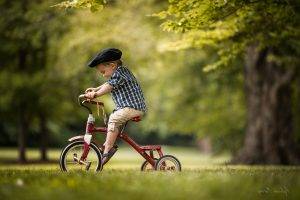 nature, Bicycle, Children