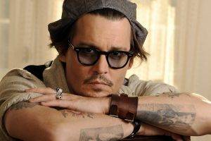 Johnny Depp, Men, Actor, Tattoo, Glasses, Hat, Face, Bracelets, Rings