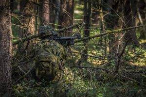 men, Soldier, Rifles, Assault Rifle, Forest, Military, Camouflage