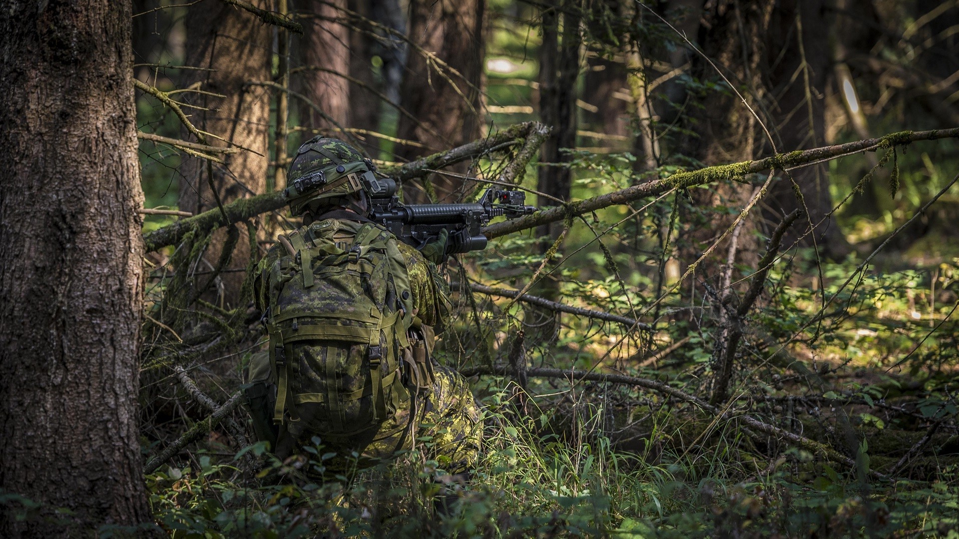 men, Soldier, Rifles, Assault Rifle, Forest, Military, Camouflage Wallpaper