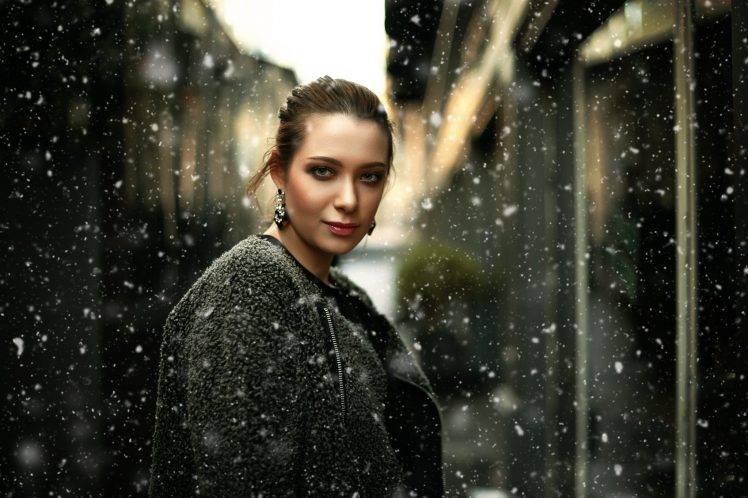 snow, Women, Model, Urban HD Wallpaper Desktop Background
