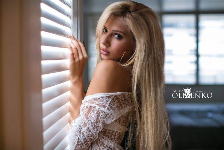 women, Ekaterina Fetisova, Blonde, Portrait, Sensual Gaze, Model HD Wallpaper Desktop Background
