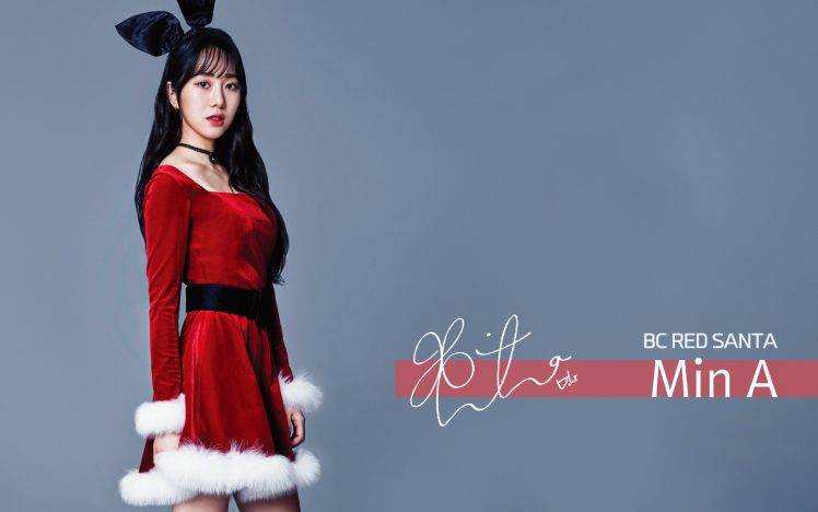 AOA, Christmas, K pop, Min A HD Wallpaper Desktop Background