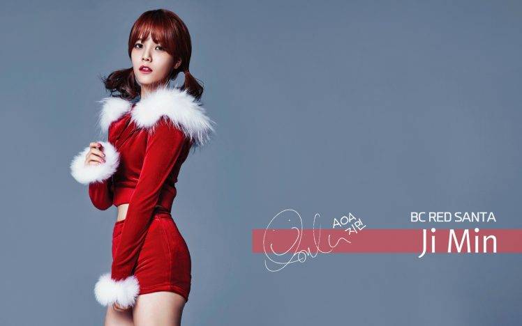 AOA, Christmas, K pop, Jimin HD Wallpaper Desktop Background