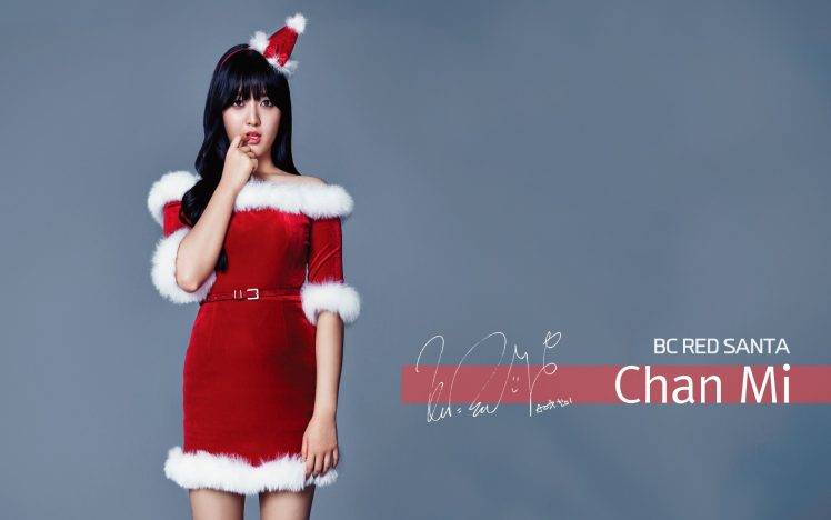 AOA, Christmas, K pop, Chanmi HD Wallpaper Desktop Background