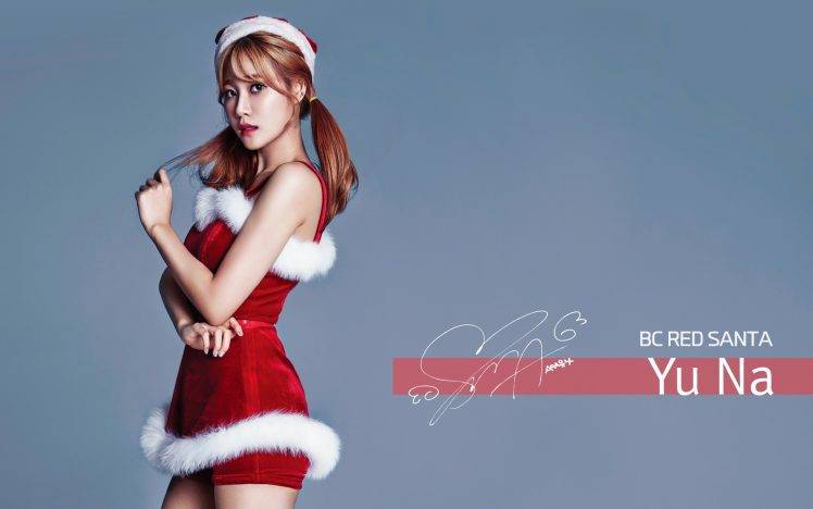 AOA, Christmas, K pop, Yuna HD Wallpaper Desktop Background