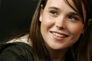 Ellen Page, Face, Eyes, Smiling, Celebrity, Women