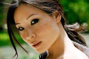 Lucy Liu, Face, Eyes, Freckles, Celebrity