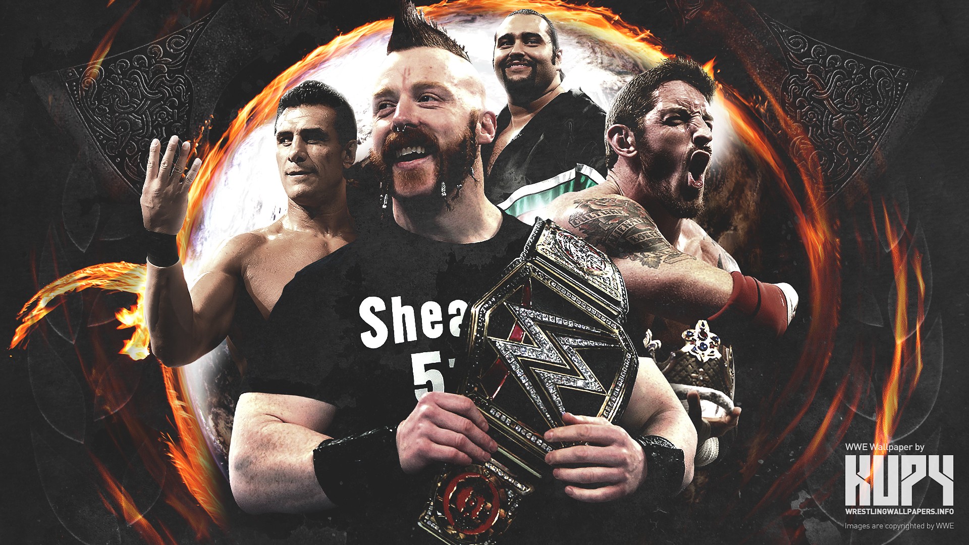 WWE, Sheamus, Wade Barrett, Rusev, Alberto Del Rio, Wrestling Wallpaper