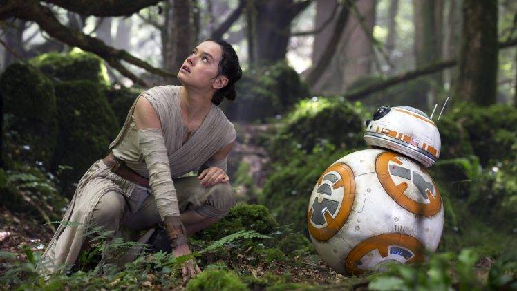 Star Wars, Star Wars: Episode VII   The Force Awakens, BB 8, Daisy Ridley, Rey, Women, Actress, Science Fiction, Movies, Robot HD Wallpaper Desktop Background