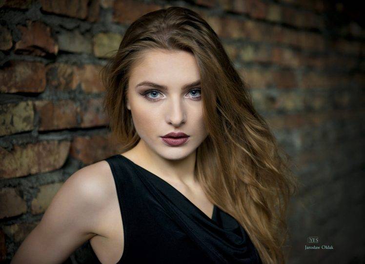 women, Model, Face, Portrait, Blonde, Blue Eyes, Jaroslaw Oldak HD Wallpaper Desktop Background