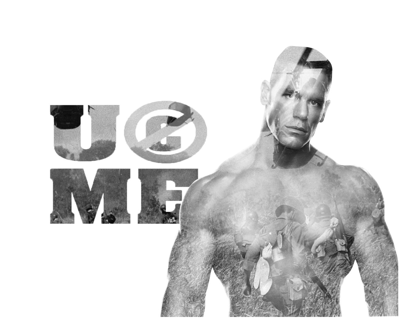 John Cena, U Cant See Me, WWE, Double Exposure, Vietnam War Wallpaper