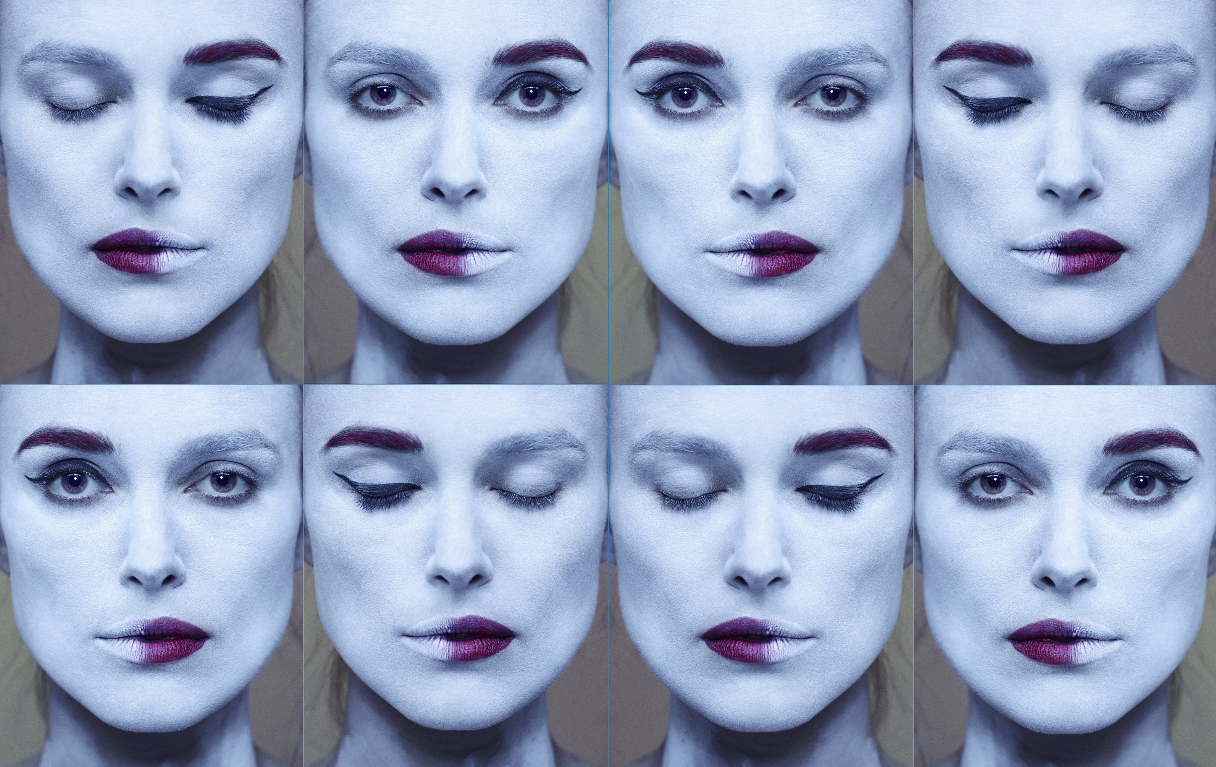 collage, Keira Knightley, Face, Actress Wallpaper