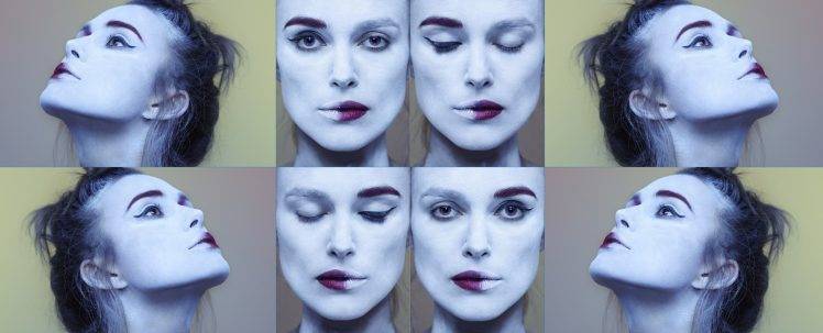 collage, Keira Knightley, Face, Actress HD Wallpaper Desktop Background