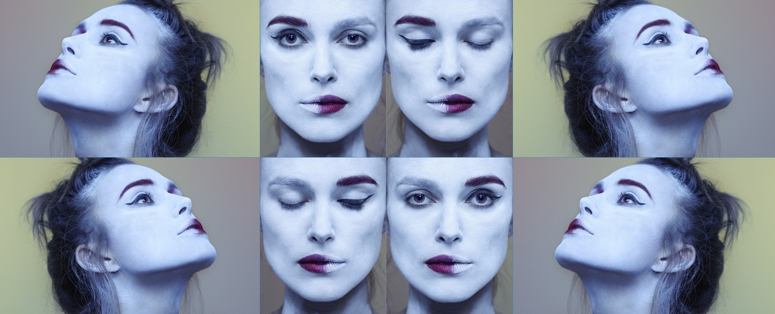 collage, Keira Knightley, Face, Actress Wallpaper