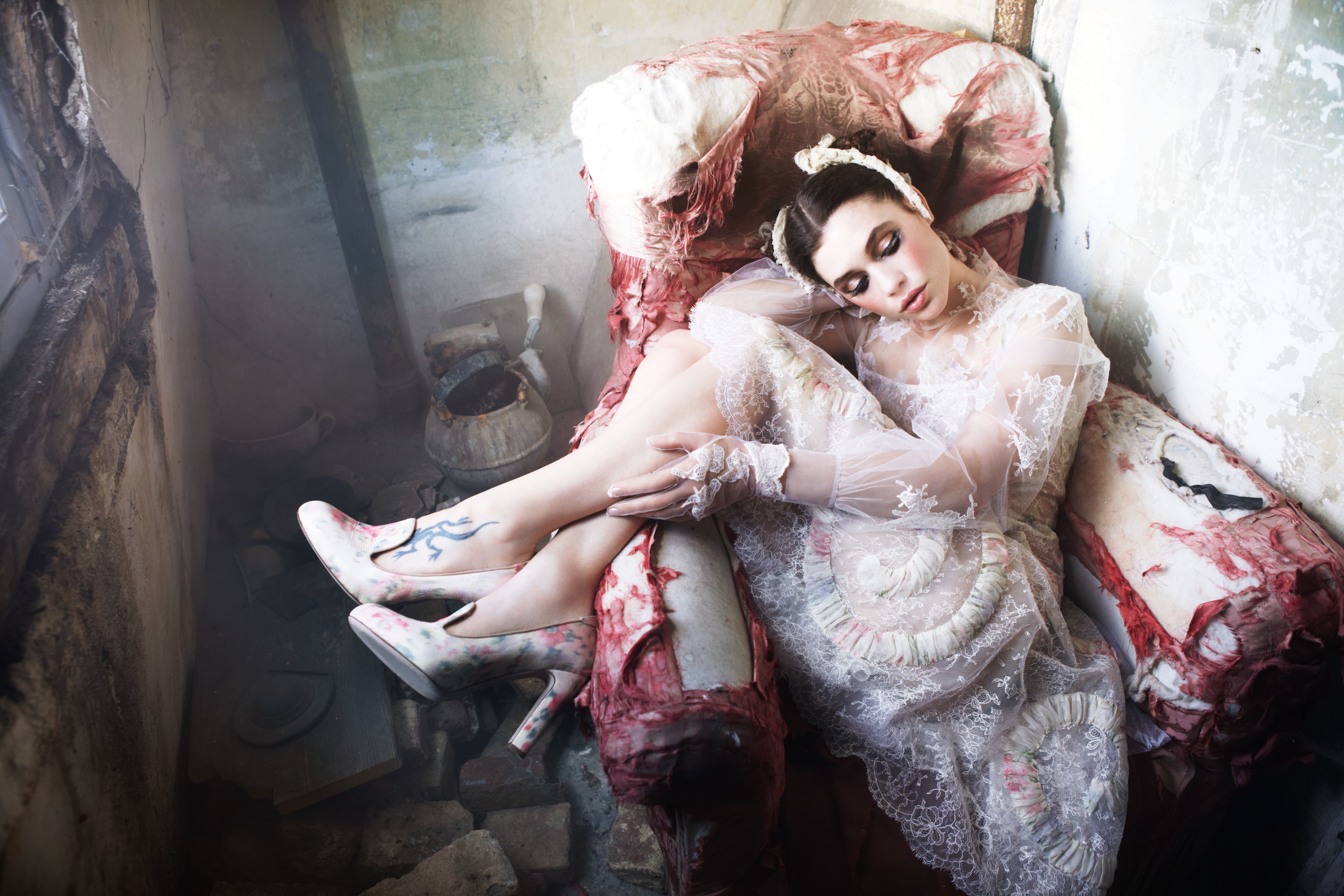 chair, Women, High Heels, Model Wallpaper