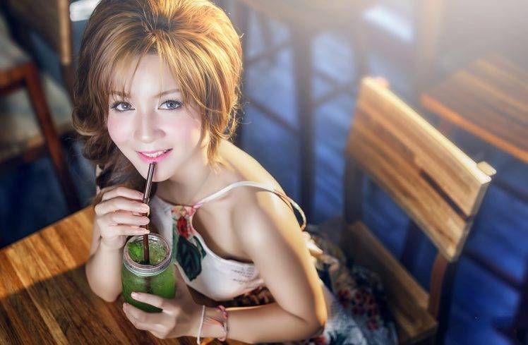 drinking Glass, Women, Model HD Wallpaper Desktop Background