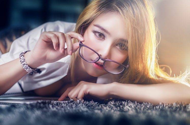 women With Glasses, Women, Model, Asian HD Wallpaper Desktop Background