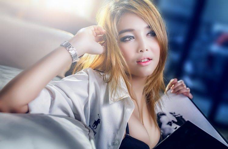 clocks, Women, Model, Asian HD Wallpaper Desktop Background