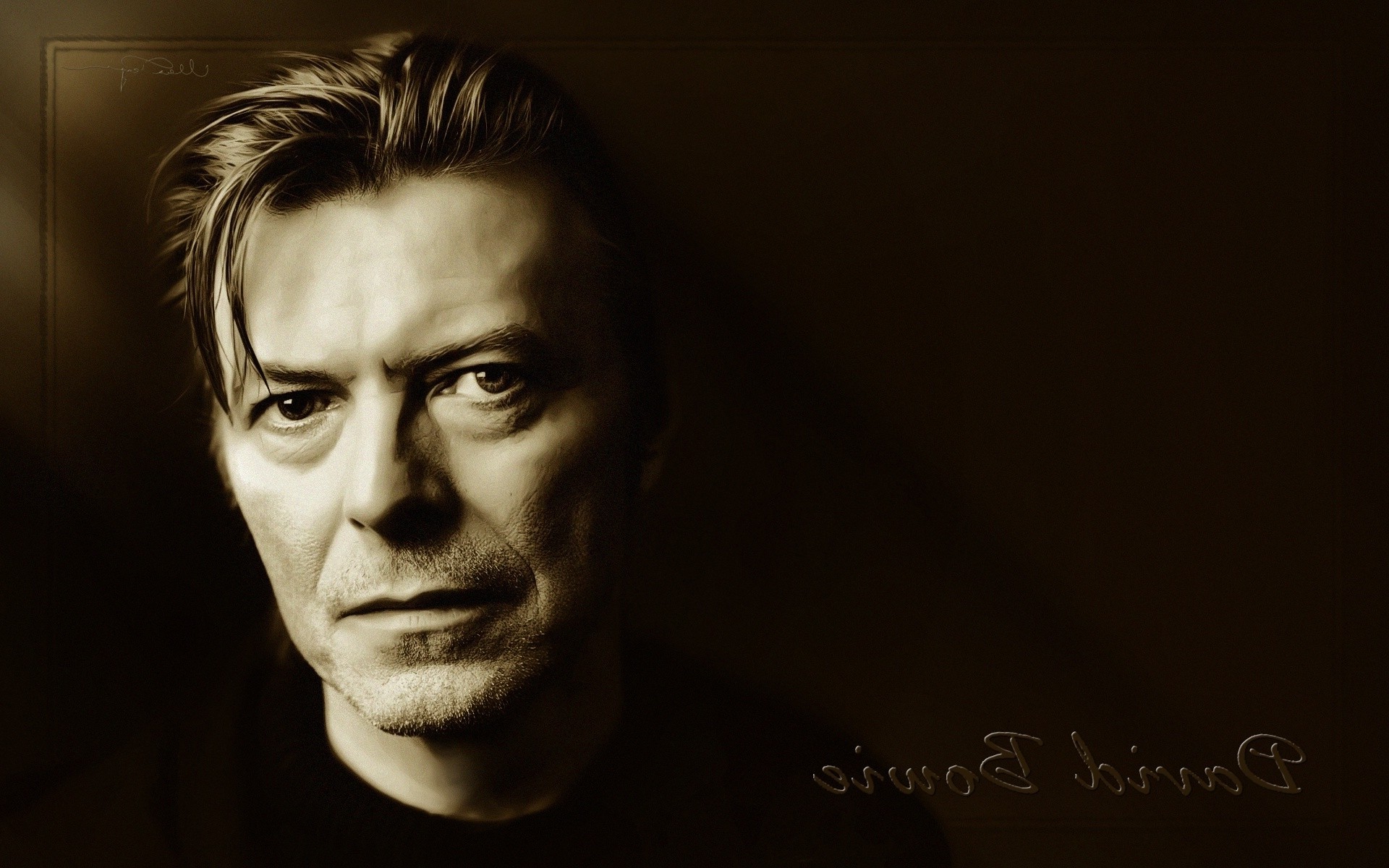 david Bowie, Musicians, Monochrome, Looking At Viewer Wallpaper