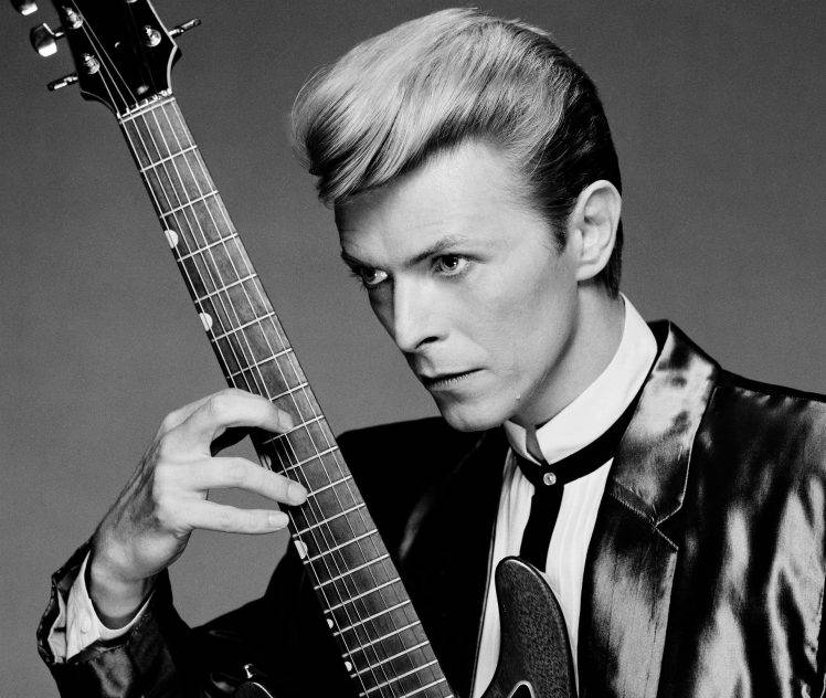 david Bowie, Musicians, Monochrome, Guitar, Suits HD Wallpaper Desktop Background