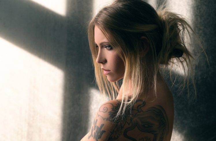 tattoos, Women, Face, Model HD Wallpaper Desktop Background