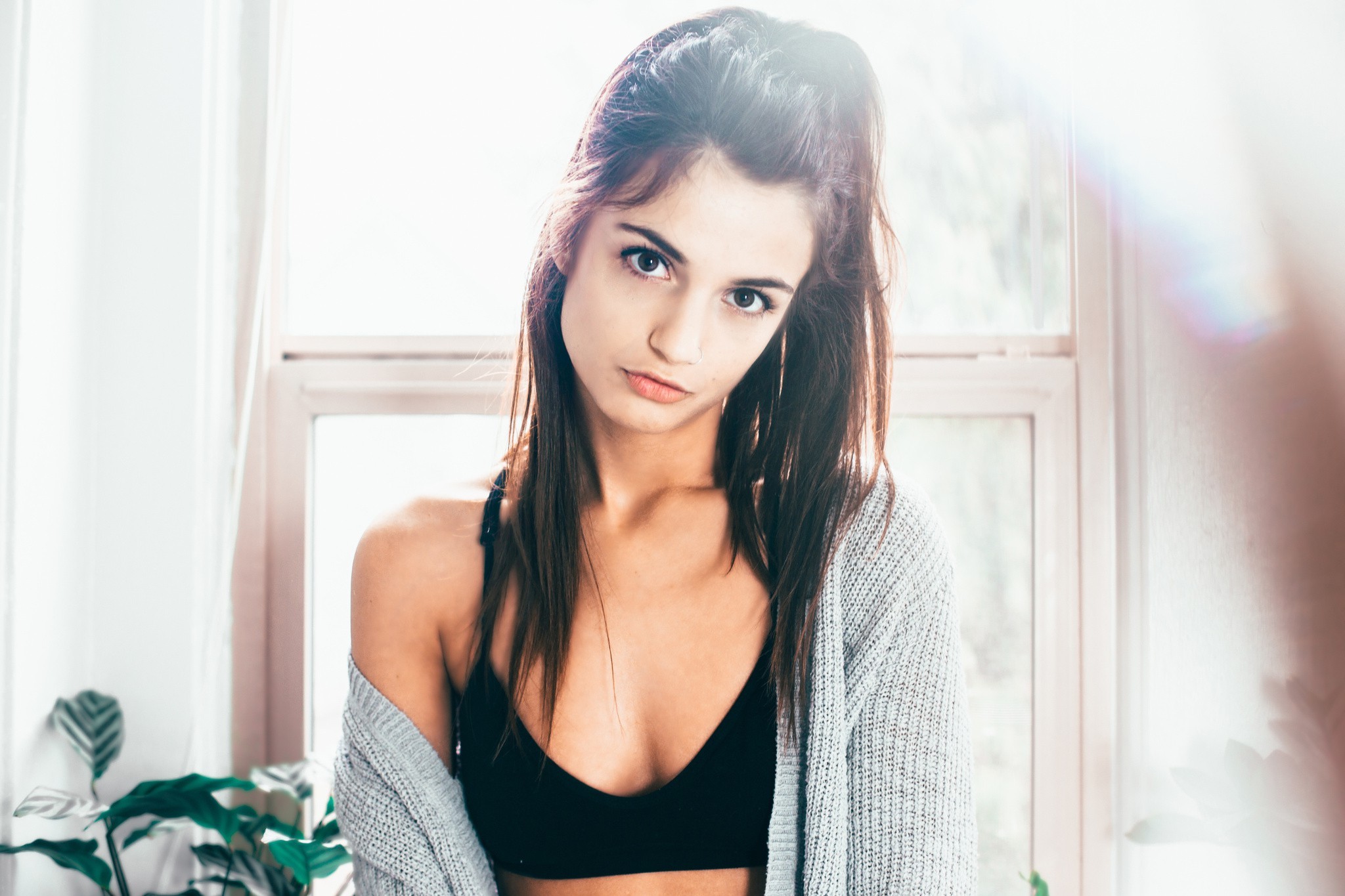 women, Model, Face, Portrait, Looking At Viewer, Bare Shoulders Wallpaper