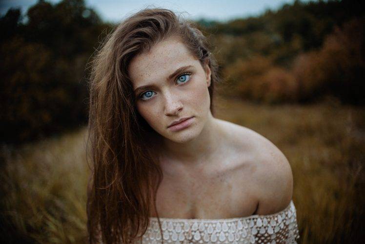 women, Model, Face, Portrait, Blue Eyes HD Wallpaper Desktop Background