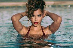 tattoos, Model, Wather, Swimming Pool, Tianna Gregory