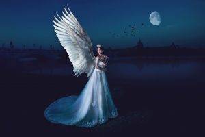 fantasy Art, Night, Angel, Women