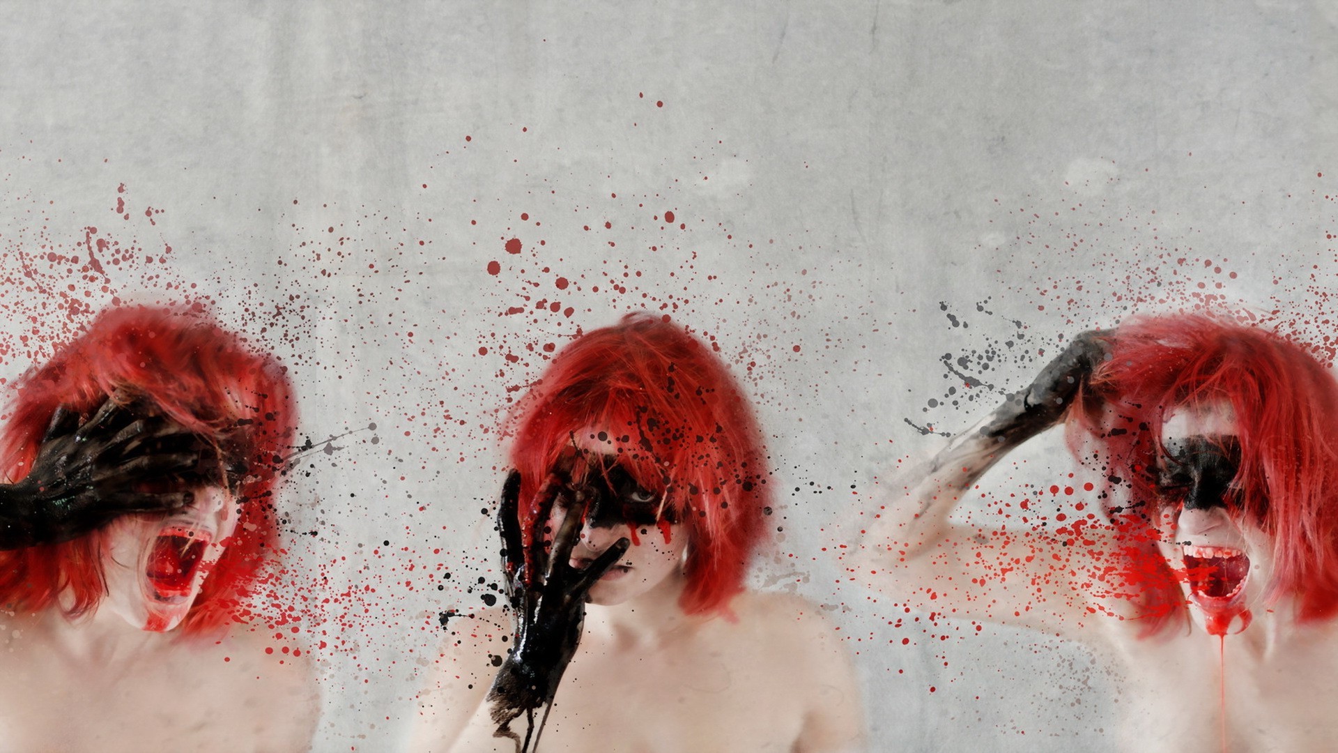 women, Photography, Body Paint, Red Wallpaper