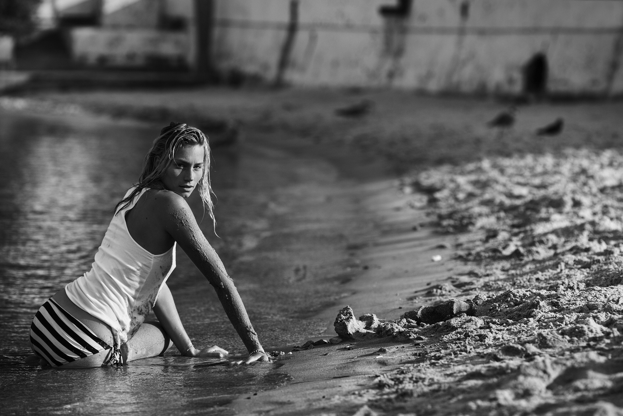 monochrome, Women, Model Wallpaper