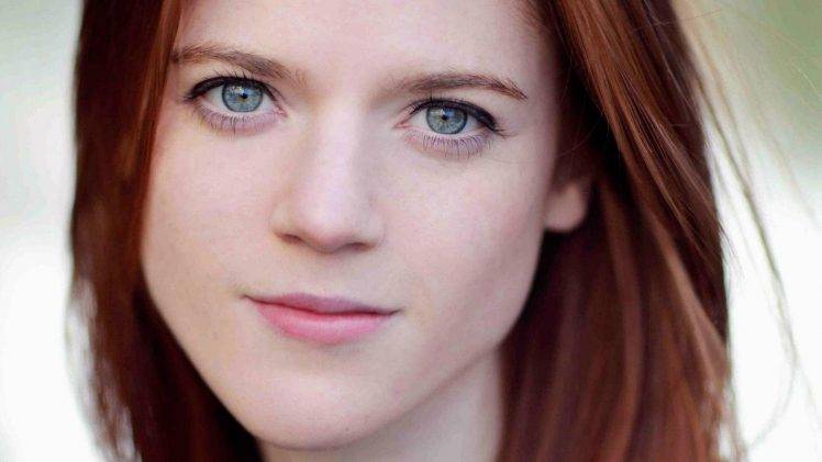 women, Rose Leslie, Actress, Redhead, Face, Eyes, Looking At Viewer, Smiling HD Wallpaper Desktop Background