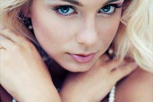 blonde, Model, Russian, Blue Eyes, Katarina Pudar