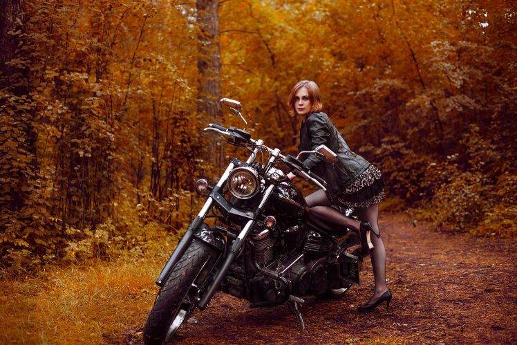 vehicle, Women, Model, Motorcycle HD Wallpaper Desktop Background