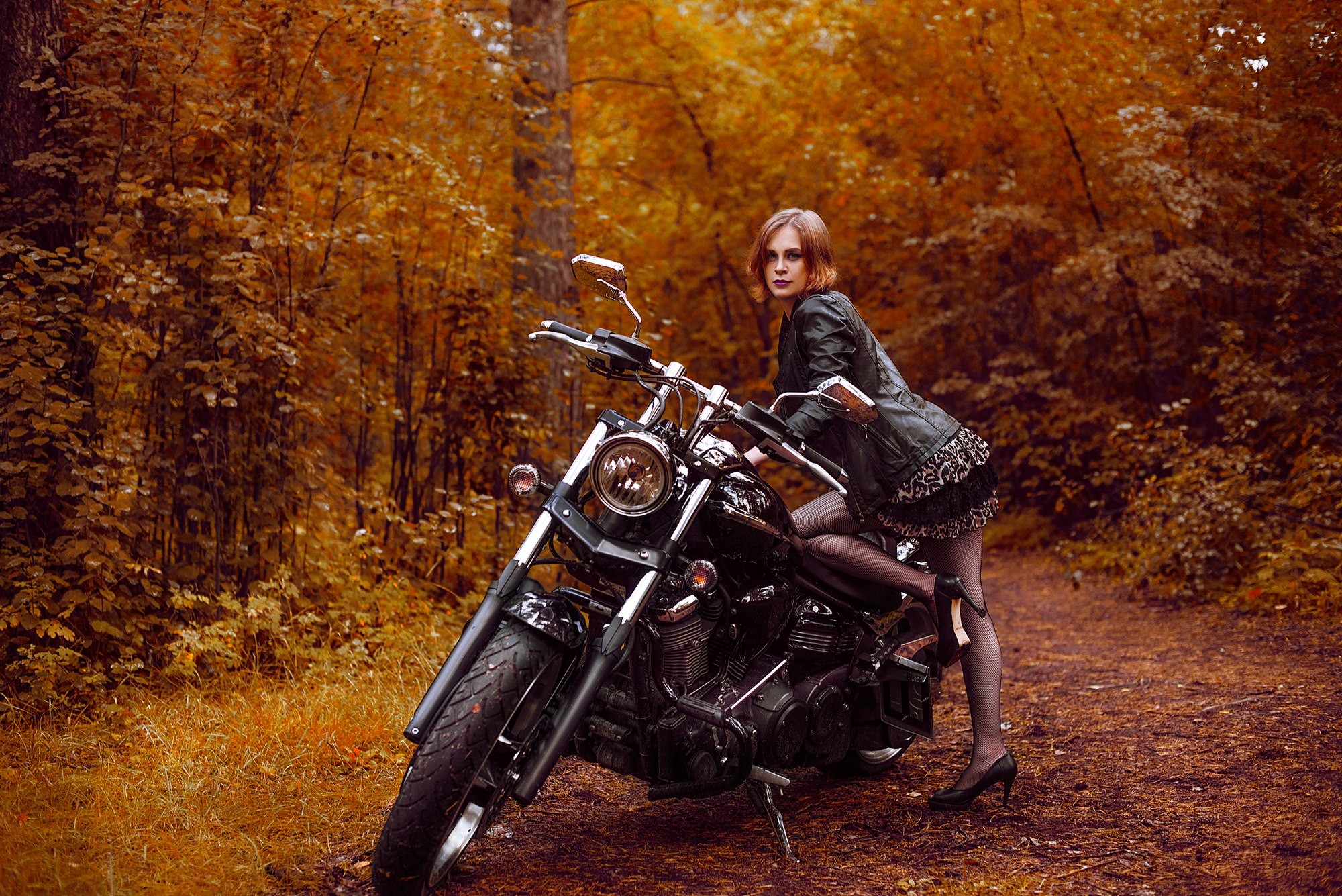 vehicle, Women, Model, Motorcycle Wallpaper