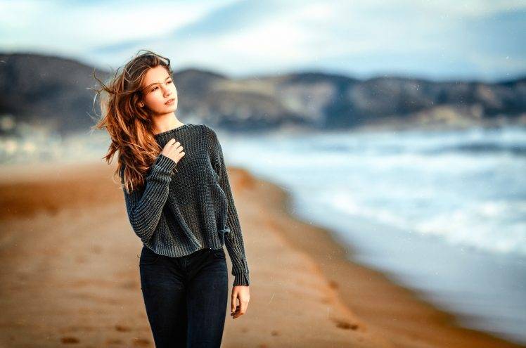 model, Women, Beach, Women Outdoors HD Wallpaper Desktop Background