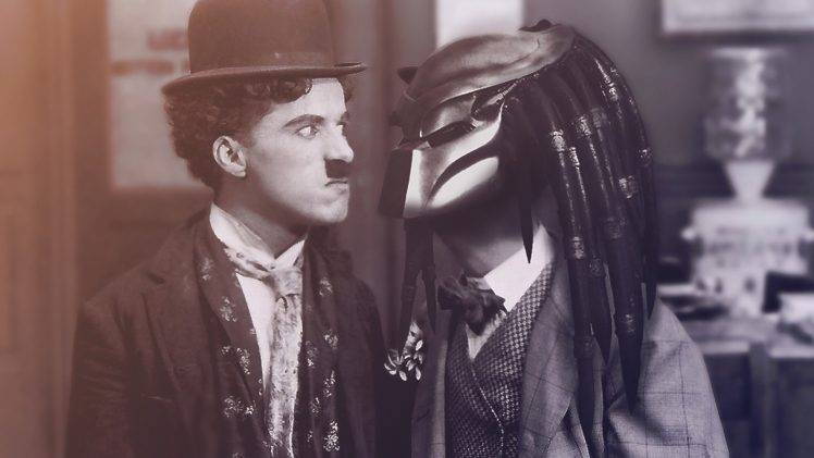 Charlie Chaplin, The Tramp, Modern Times, Predator (movie) HD Wallpaper Desktop Background