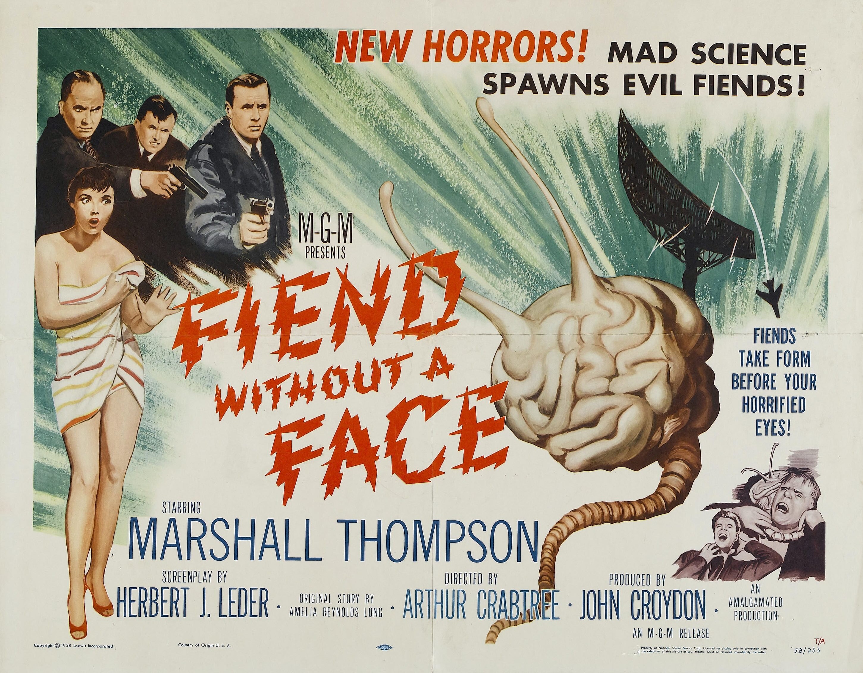 Film Posters, B Movies, Fiend Without A Face, Psychotronics Wallpaper
